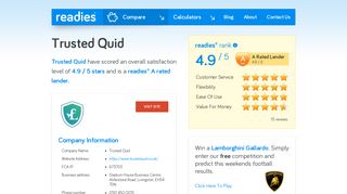 Trusted Quid Reviews - readies.co.uk