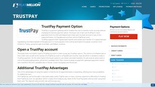 TrustPay Casino - Payment Methods Deposit and Withdrawal Guide