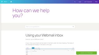 Answer Detail | Using your Webmail inbox - Ask Trustpower