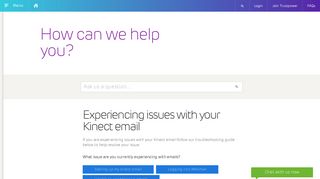 Experiencing issues with your Kinect email - Ask Trustpower