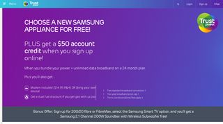 Free Samsung Appliance When You Join an Eligible Trustpower ...