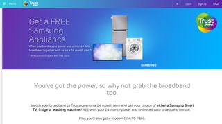 Trustpower customers - Get a Samsung Appliance