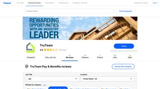 Working at TruTeam: Employee Reviews about Pay & Benefits ...