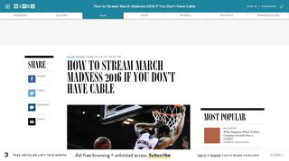 How to Stream March Madness 2016 if You Don't Have Cable | WIRED