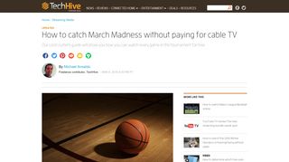 How to catch March Madness without paying for cable TV - TechHive