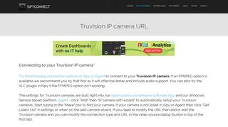 Connect to Truvision IP cameras