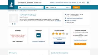 TruVision Health LLC | Better Business Bureau® Profile