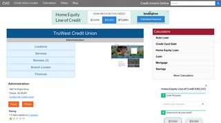 TruWest Credit Union - Tempe, AZ - Credit Unions Online