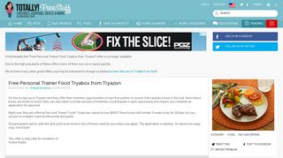 Free Personal Trainer Food Tryabox from Tryazon at Totally Free ...
