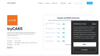 tryCAKE - Email Address Format & Contact Phone Number - Lusha