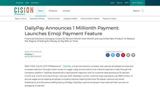 DailyPay Announces 1 Millionth Payment; Launches Emoji Payment ...