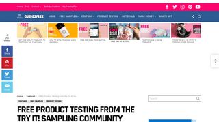 FREE Product Testing from the Try it! Sampling Community - Guide2Free