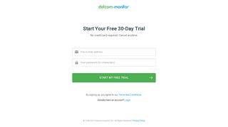 Free Trial Sign Up - Dotcom-Monitor