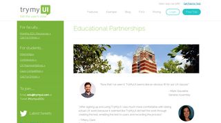 TryMyUI Educational Partnerships