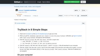 TryStack in 8 Simple Steps · GitHub