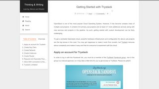 Getting Started with Trystack | Thinking & Writing