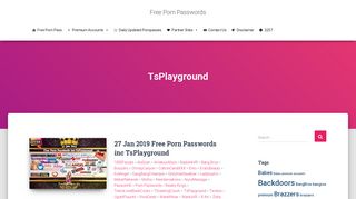TsPlayground • Free Porn Passwords