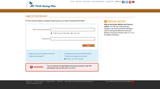 TSP: Access Your Account - Thrift Savings Plan