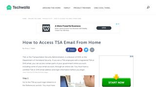 How to Access TSA Email From Home | Techwalla.com