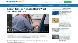 Known Traveler Number: Here's What You Need To Know [2018]