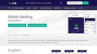 Mobile Banking - Take us with you | TSB
