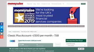 Classic Plus Account < £500 per month - TSB - Moneywise