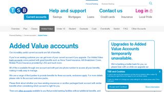 Added Value Accounts | Silver & Platinum Accounts | TSB Bank