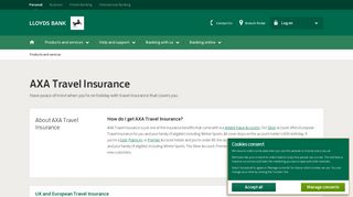 Lloyds Bank - UK Bank Accounts - AXA Worldwide Travel Insurance