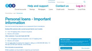 Personal loans online | TSB Bank