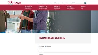 Online Banking Login - TSB Bank