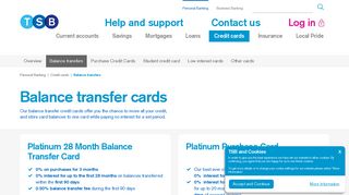 Credit Card Balance Transfers | Credit Cards | TSB Bank