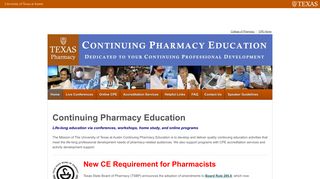 Continuing Pharmacy Education – College of Pharmacy, The ...