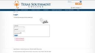 Login - Texas Southmost College