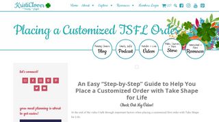 Placing a Customized TSFL Order - Kristi Clover