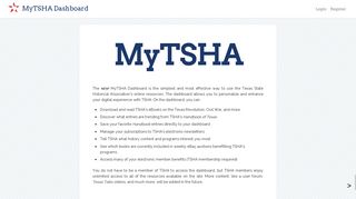 MyTSHA Dashboard