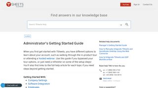 FAQ: Administrator's Getting Started Guide - TSheets Help