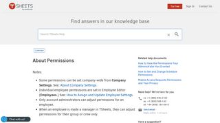 FAQ: About Permissions - TSheets Help