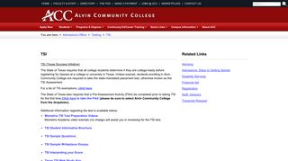 TSI - Alvin Community College