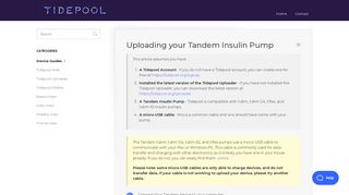 Uploading your Tandem Insulin Pump - Tidepool Project Knowledge ...