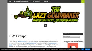TSM Groups - The Lazy Goldmaker