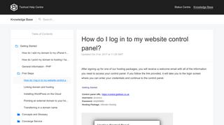 How do I log in to my website control panel? | Tsohost Knowledge Base