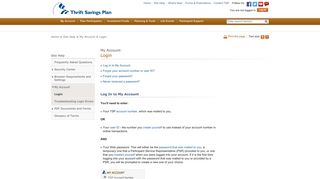 TSP: Login - Thrift Savings Plan