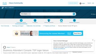 Business Attendant Console TSP login fa... - Cisco Community