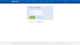 Sign in to TSP Folio
