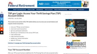 TSP.gov Login: Access Your Thrift Savings Plan (TSP) Account Online