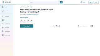 TSRTC Official Website for Online Bus Ticket Booking - tsrtconline ...
