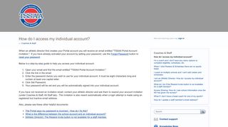 How do I access my individual account? – TSSAA Portal Helpdesk