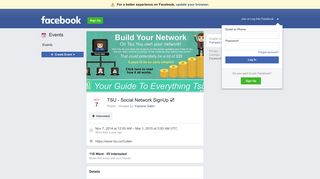 TSU - Social Network SignUp - Facebook