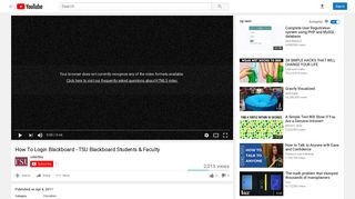 How To Login Blackboard - TSU Blackboard Students & Faculty ...