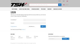 Login | TSW Alloy Wheels | Dealers Store